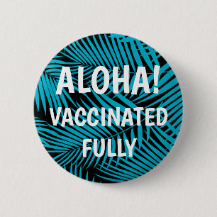 Kona Palms Hawaiian Leaf Aloha gevaccineerd Ronde Button 5,7 Cm