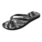 Kona Palms Hawaiian Leaf Tropical - Zwart Teenslippers (Schuin)