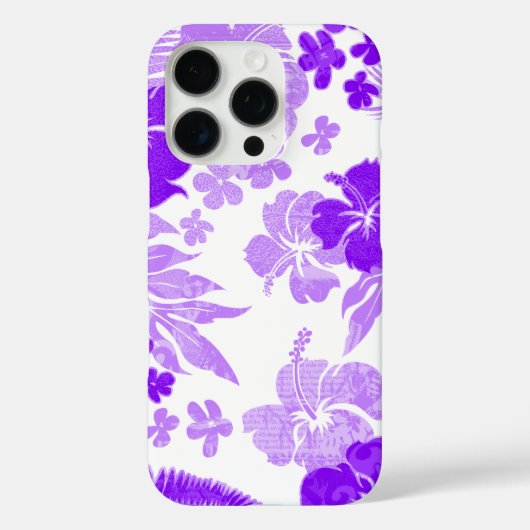 Kona Times Hibiscus Hawaiian Engineered Paars Case-Mate iPhone Case (Achterkant)