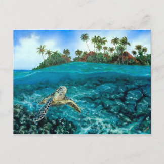 Kona Village Turtle Briefkaart