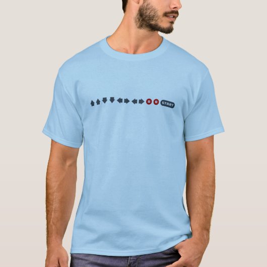 Konami-code (licht) t-shirt (Voorkant)