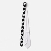 KonBe Studios Paper Airplane Necktie (zwart) Stropdas (Achterkant)