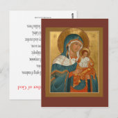Konevitsa Moeder van God Prayer Card Briefkaart (Voorkant / Achterkant)