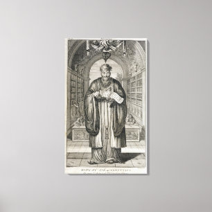 Kong-Fu-Tse, of Confucius, de meest gevierde Phi Canvas Afdruk