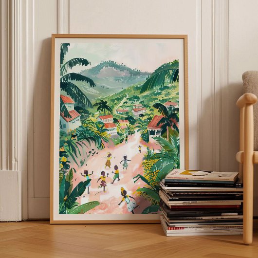 Kongo Print Kongo Illustration Kinshasa Poster Kon