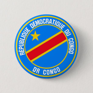 Kongo-ronde Embleem Ronde Button 5,7 Cm