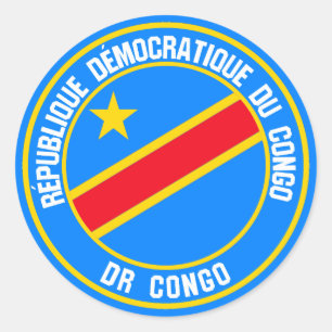 Kongo-ronde Embleem Ronde Sticker