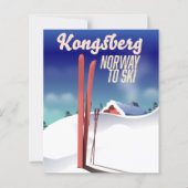 Kongsberg noorwegen skiposter. (Voorkant)