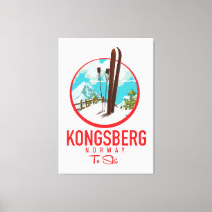 Kongsberg Norway Ski logo Canvas Afdruk