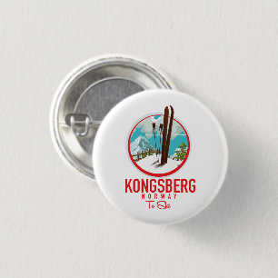 Kongsberg Norway Ski logo Ronde Button 3,2 Cm