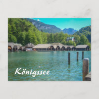 Königssee in Beieren in Duitsland Oude Boathouses