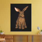 Konijn 3 canvas afdruk (Insitu (Woonkamer))