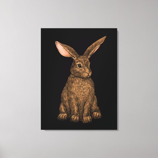 konijn 3 canvas afdruk (Voorkant)