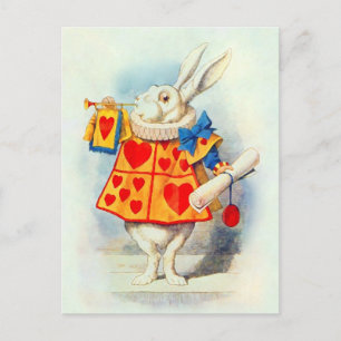 Konijn Alice Wonderland - Briefkaart / Uitnodiging