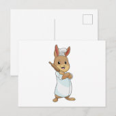 Konijn als bakker met deegroller briefkaart (Voorkant / Achterkant)