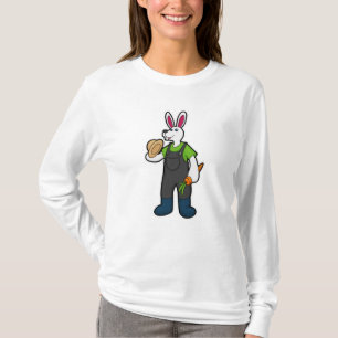 Konijn als boer met wortel en Pet T-shirt