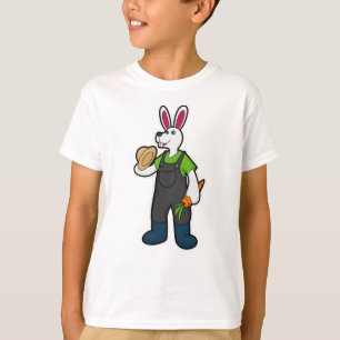 Konijn als boer met wortel en Pet T-shirt