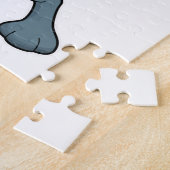 Konijn als Boxer met Boxing-handschoenen Legpuzzel (Zijkant)