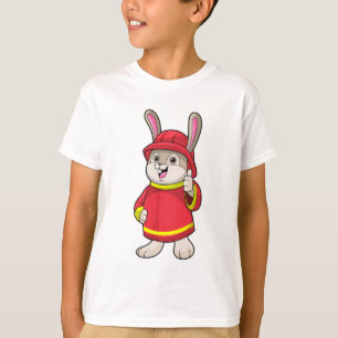 Konijn als brandweerman met Helmet T-shirt