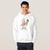 Konijn als Cook met wortel Hoodie (Voorkant volledig)