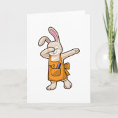 Konijn als kapper met kam en schaar kaart (Voorkant)