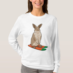 Konijn als skiër t-shirt