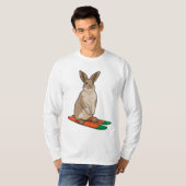 Konijn als skiër t-shirt (Voorkant volledig)