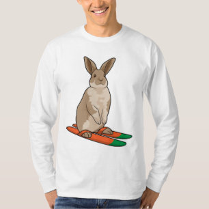 Konijn als skiër t-shirt