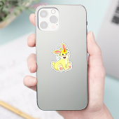 Konijn als Unicorn Sticker (Telefoon)