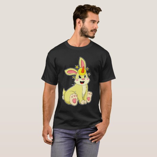 Konijn als Unicorn T-shirt (Voorkant volledig)