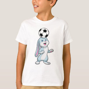 Konijn als voetballer met Voetbal T-shirt