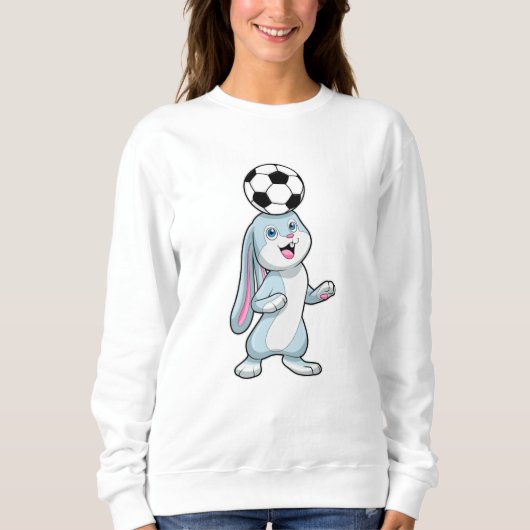 Konijn als voetballer met Voetbal Trui (Voorkant)