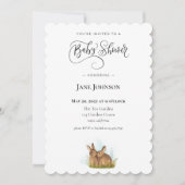 Konijn babyshower uitnodiging (Voorkant)