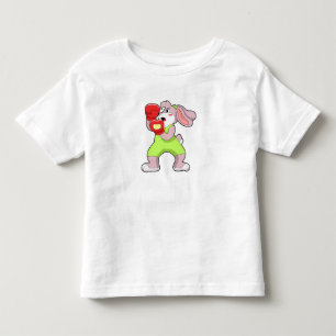 Konijn bij boksen met boks handschoenen kinder shirts