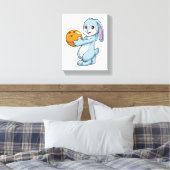 Konijn bij Bowling met Bowling ball Canvas Afdruk (Insitu (Slaapkamer))