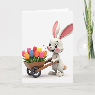 Konijn Bloemen Levering Kaart