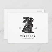 Konijn Briefkaart (Voorkant / Achterkant)