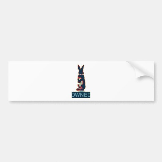 konijn bumpersticker (Voorkant)