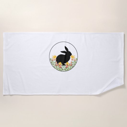 Konijn - Bunny Schattige Strandlaken (Voorkant)