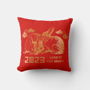 Konijn Chinese Zodiac Maandag Nieuwjaar Kussen