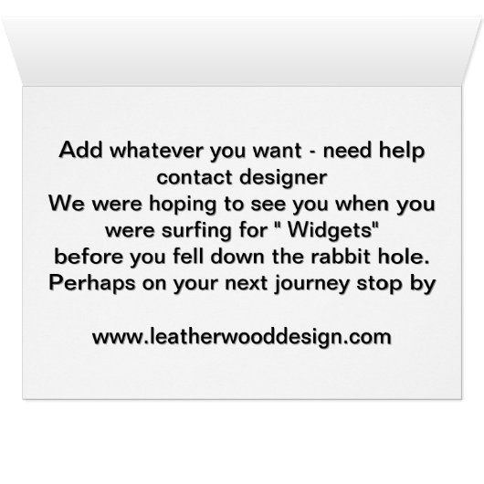 Konijn dat in het konijnenhol valt Groet (Binnen Horizontaal (Onder))