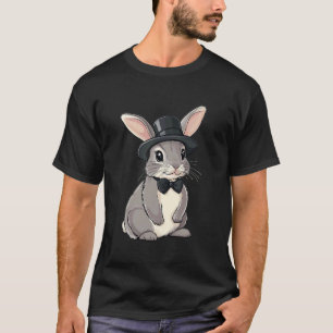 Konijn Draagt Een Hoed En Vlinderdas T-shirt