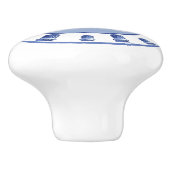 Konijn en Chinoiserie Pot Keramische Knop (Zijkant)