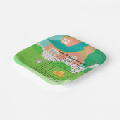 Konijn en Hay Verjaardagsdoolhof Papieren Borden v Papieren Bordje (Gebogen)