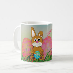 Konijn en paaseieren koffiemok