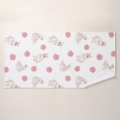 Konijn- en roos handdoeken (Badhanddoek)