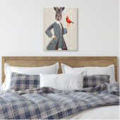 Konijn en vogel canvas afdruk (Insitu (Slaapkamer))