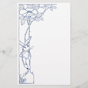 Konijn en Wilde Roos Briefpapier