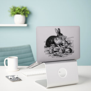  Konijn Familie Illustratie, Baby Bunnies Sticker