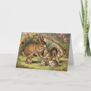 konijn familie Wenskaart Kaart